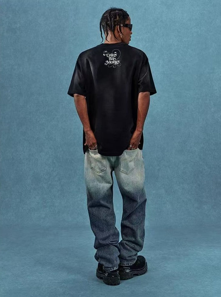 MEDM Angel Butterfly Washed Short Sleeve T-Shirt