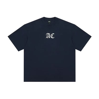 ACHOCK Multicolor Basic Logo Letter Print Short-sleeves T-shirts