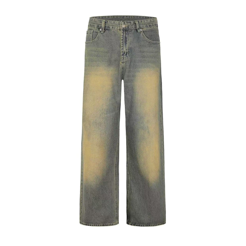 BIPOLAR  Distressed Straight Floor-length Trousers