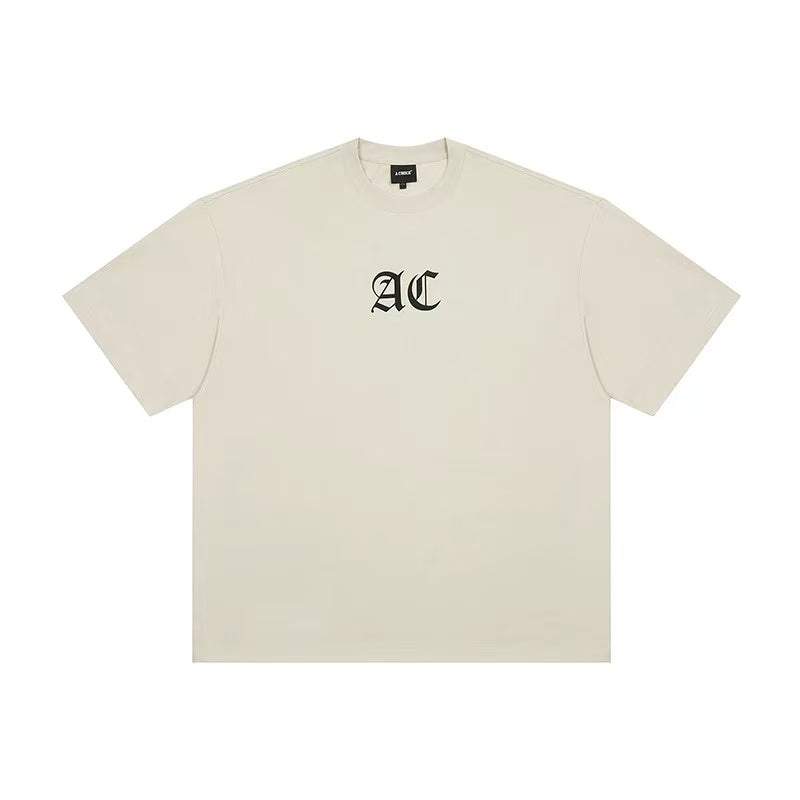 ACHOCK Multicolor Basic Logo Letter Print Short-sleeves T-shirts