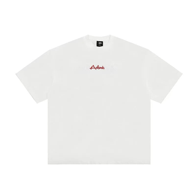 ACHOCK Floral Embroidered short-sleeve T-shirt