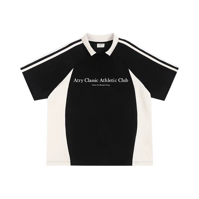 ATRY Structural Letters Slogan POLO T-shirt