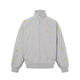 BIPOLAR Floral Embroidered Zipper Sweatshirt