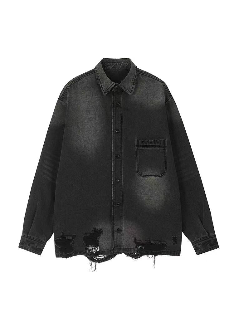 ACHOCK Retro Distressed Denim Jacket