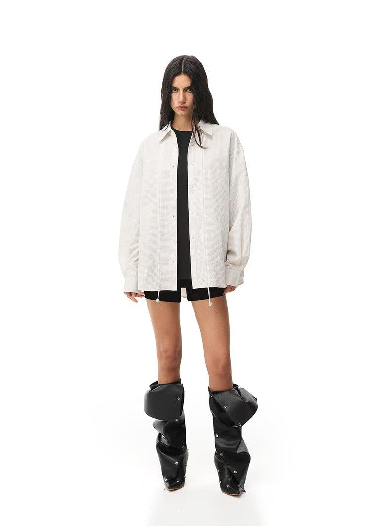 FDR Adjustable Shirring Long-sleeve Shirt