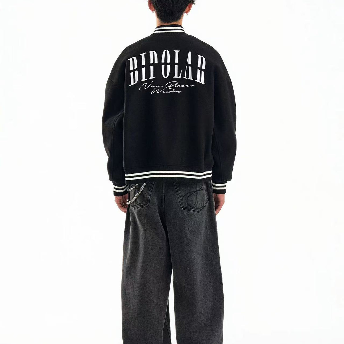 BIPOLAR  Basic Lettered Baseball Jersey