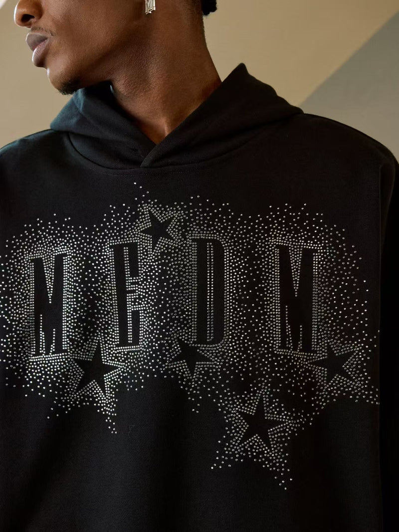 MEDM Rhinestone Star Logo Hoodie