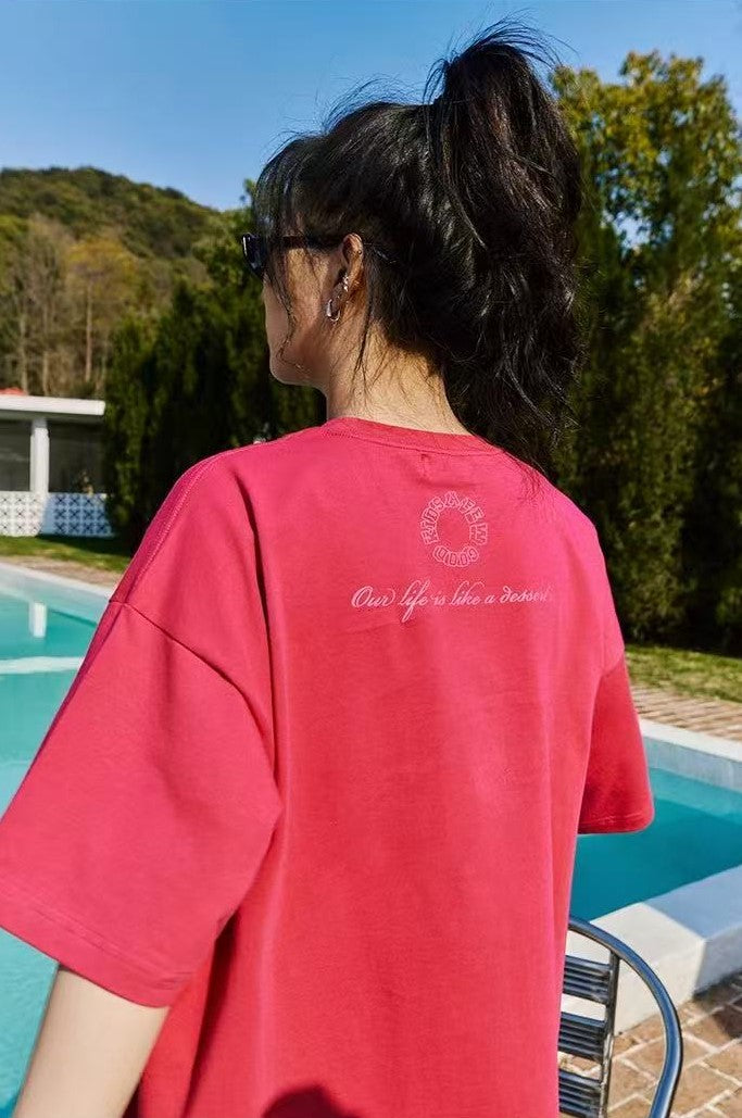 AFGK Dessert Printed short-sleeved T-shirt