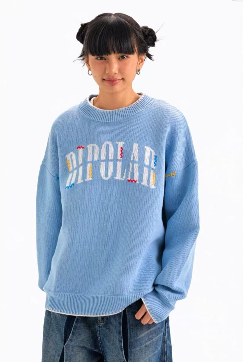 BIPOLAR Disconnected Round Neck Sweater