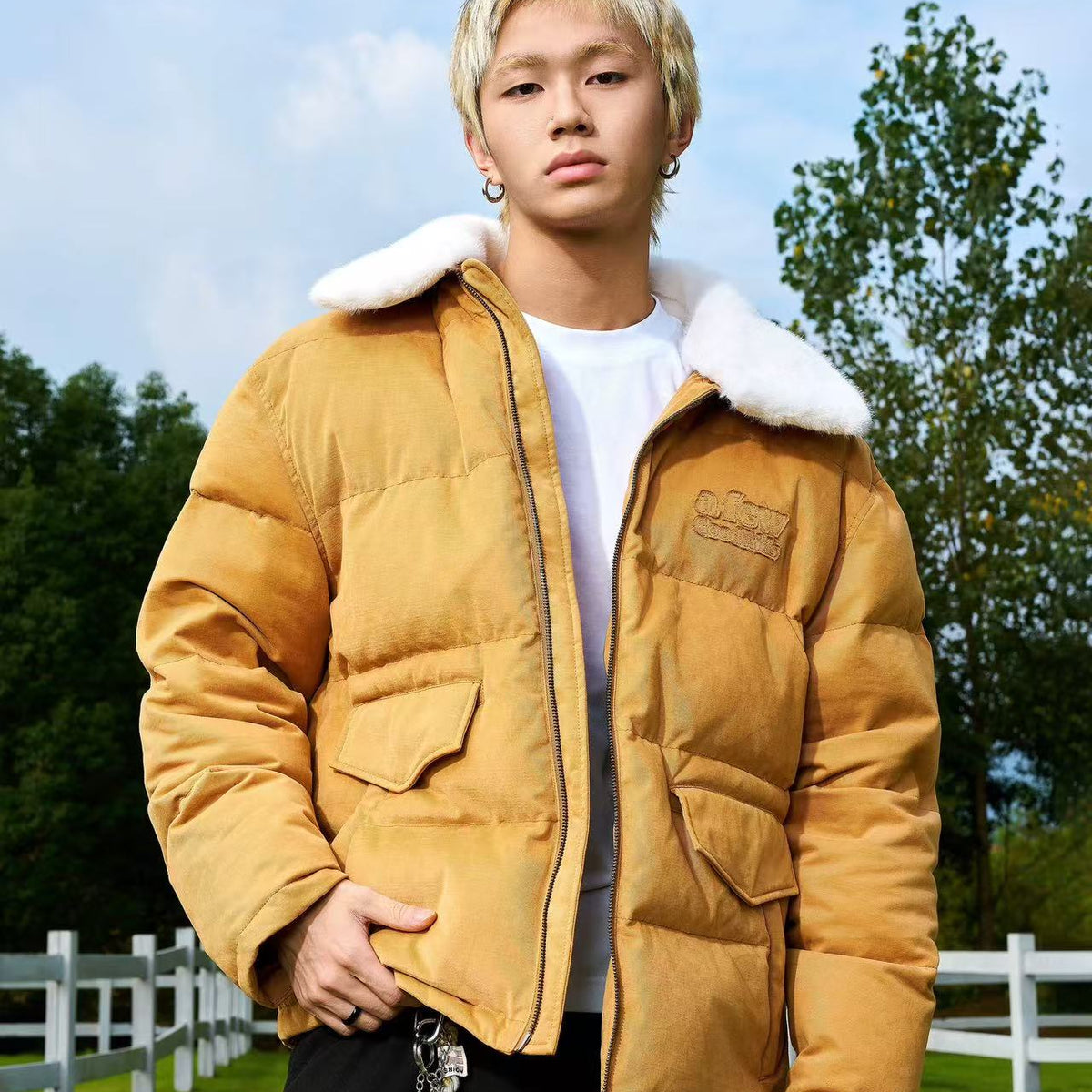AFGK Removable Lapels Down Jacket