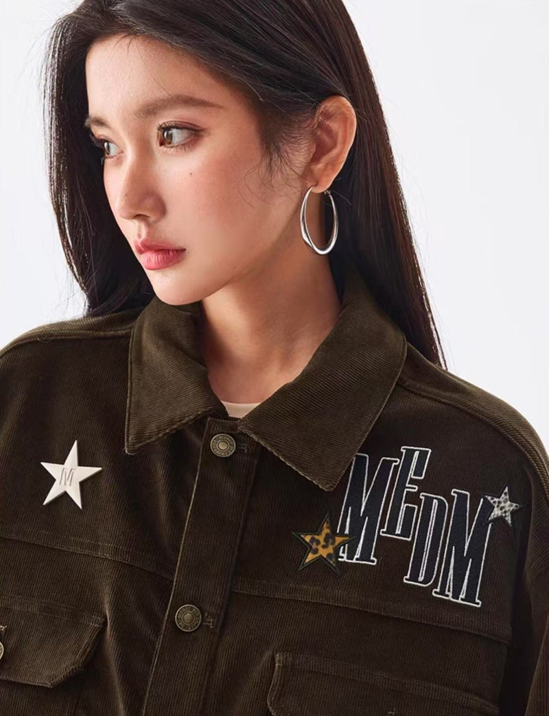 MEDM Star Patch Corduroy Jacket