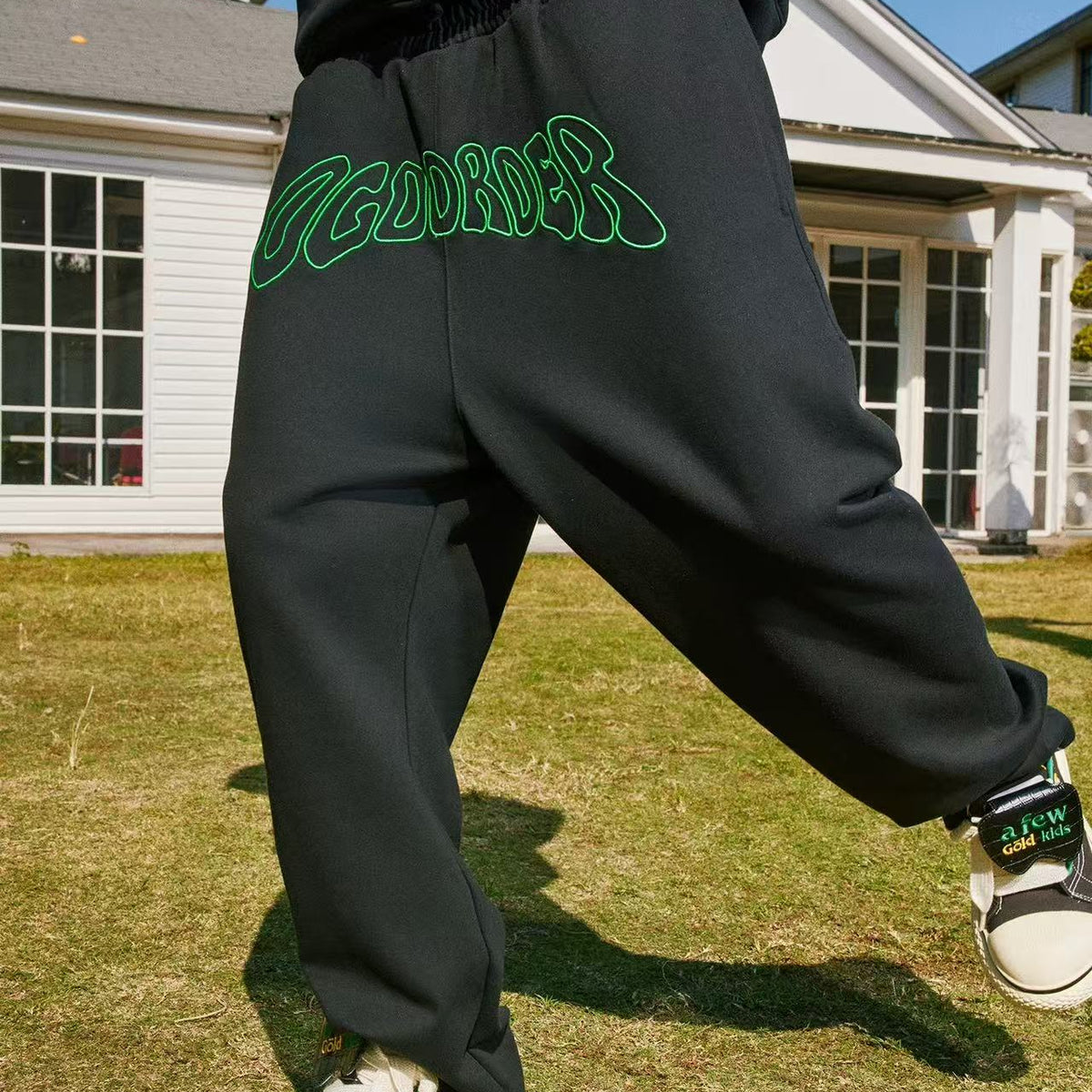 AFGKxOO Letter Embroidered Sweatpants