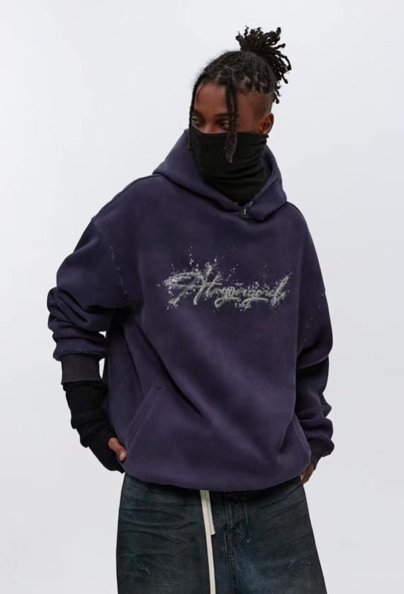 ATRY Wasteland Sand Embroidery Dirty Dyeing Sweatshirt