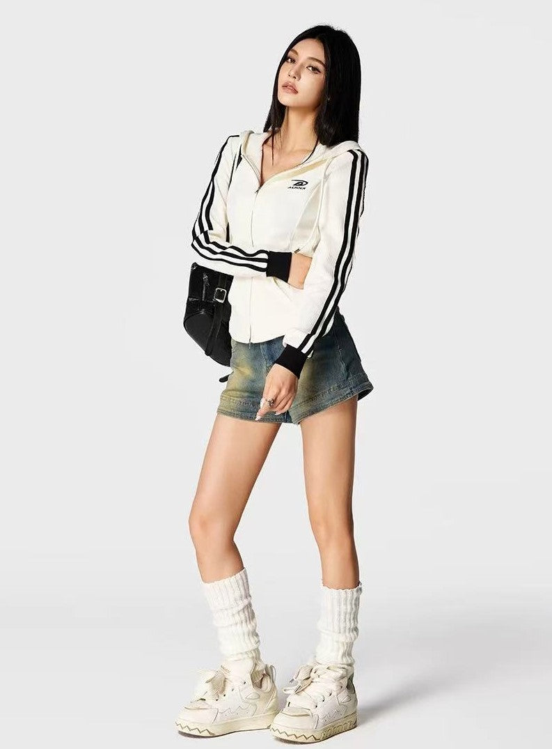 ACHOCK Slim Knitted Zipper Hoddie (FOR WOMEN)