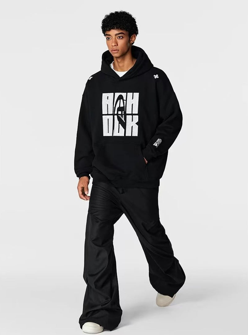 ACHOCK  Heavy Embroidery Logo Design Hoodie