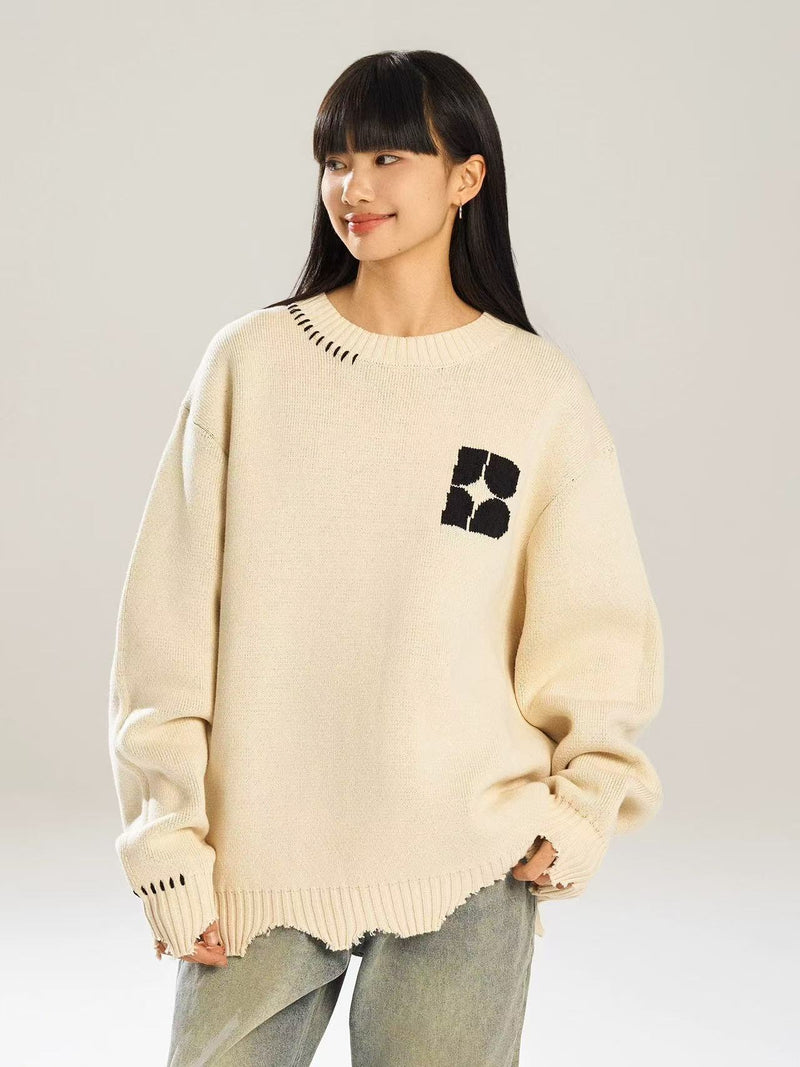 BIPOLAR Basic Destruction Pullover Sweater