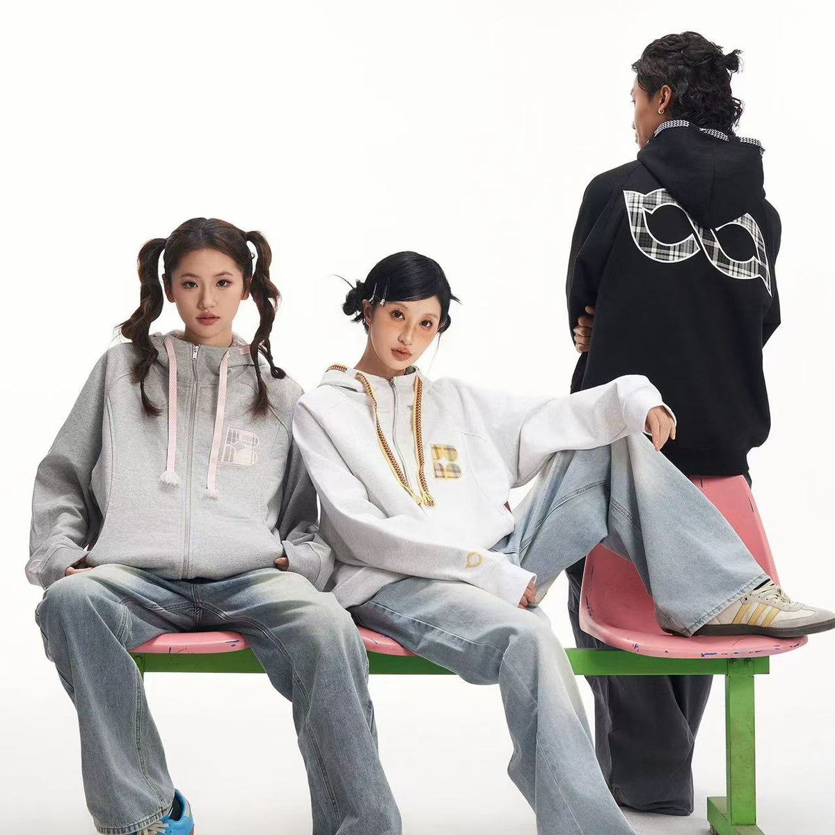 BIPOLAR Ethnic Style Sub-zip Sweatshirt