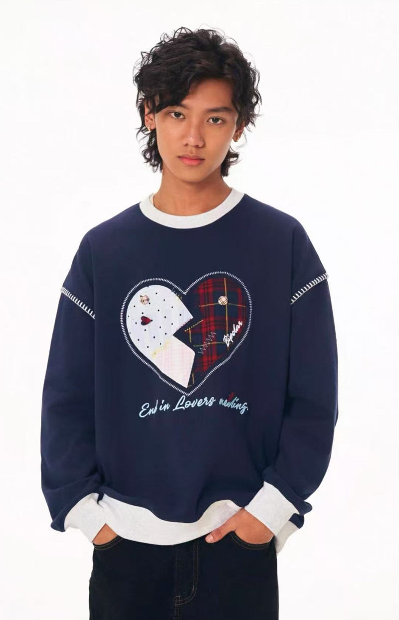 BIPOLAR Love Patch Crew Neck Sweatshirt