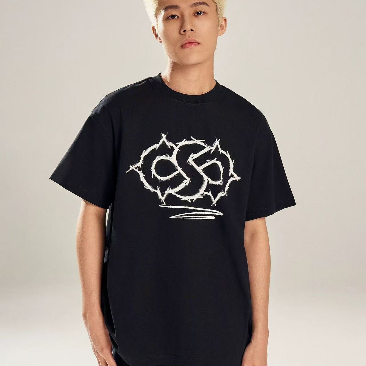 BIPOLAR Hand-painted Cosmic Weather LOGO Short-sleeved T-shirt