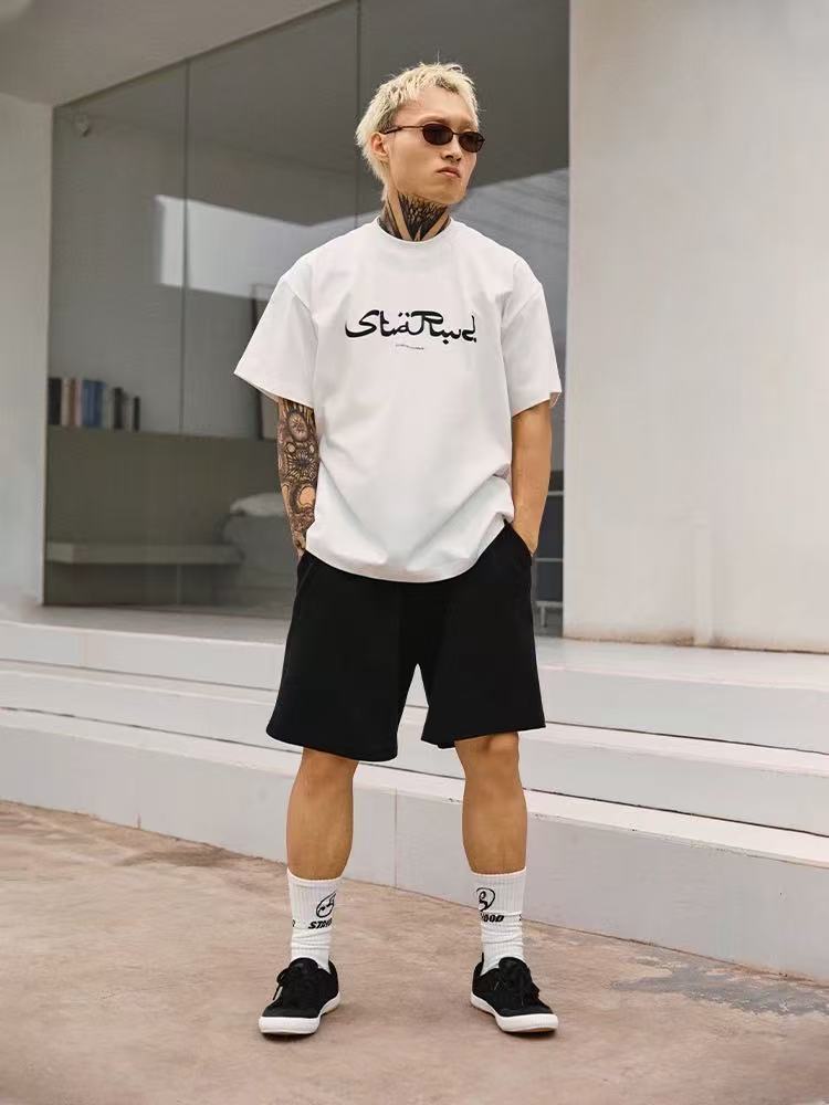 REMEDYxSTA Arabic Letter Print Short-sleeved T-shirt