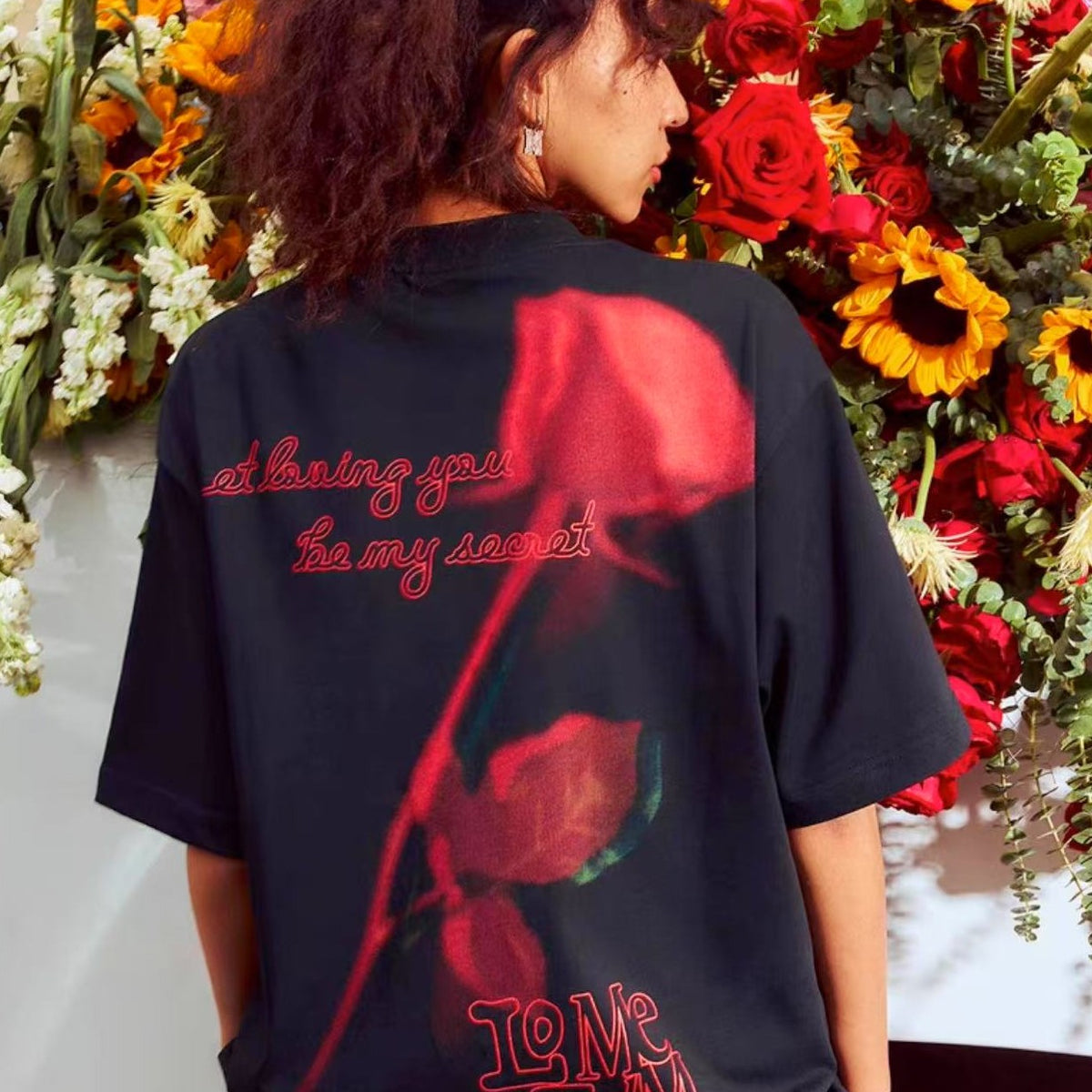 MEDM Hip Hop Rose Short Sleeve T-Shirt