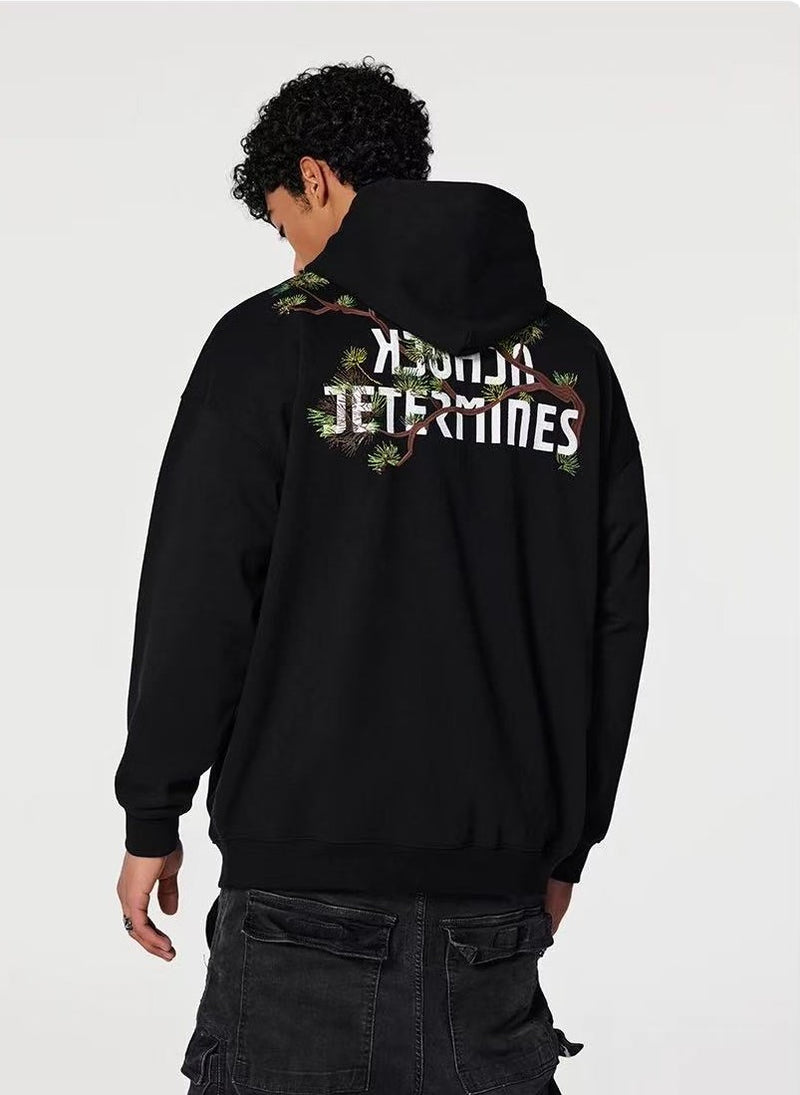 ACHOCK Pine Tree Embroidery Hoodie