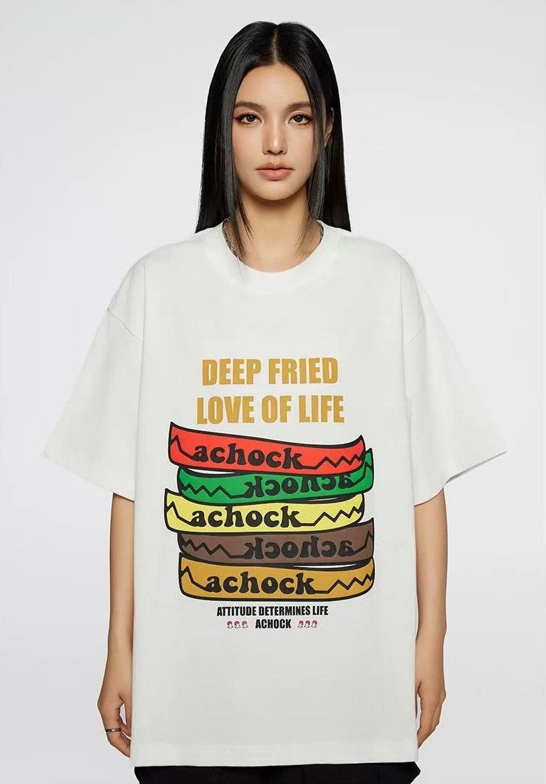 ACHOCK Cartoon Element Printed T-shirt