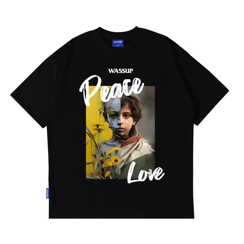 WASSUP Peace And Love Art Printed Tee