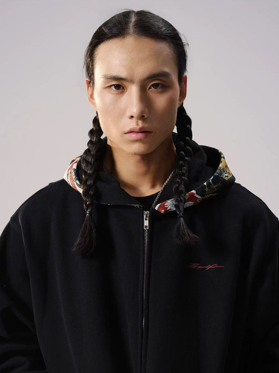 REMEDY Logo Print Hooded Sweatshirt