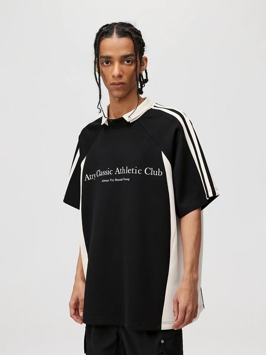 ATRY Structural Letters Slogan POLO T-shirt