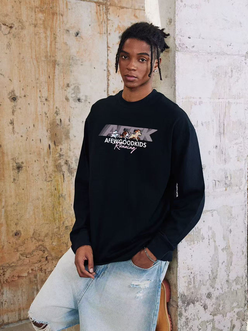 AFGK "Running Puppy" Long-sleeved T-shirt