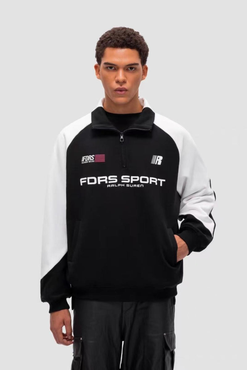 FDR Contrast Color Half-zip Sweatshirt