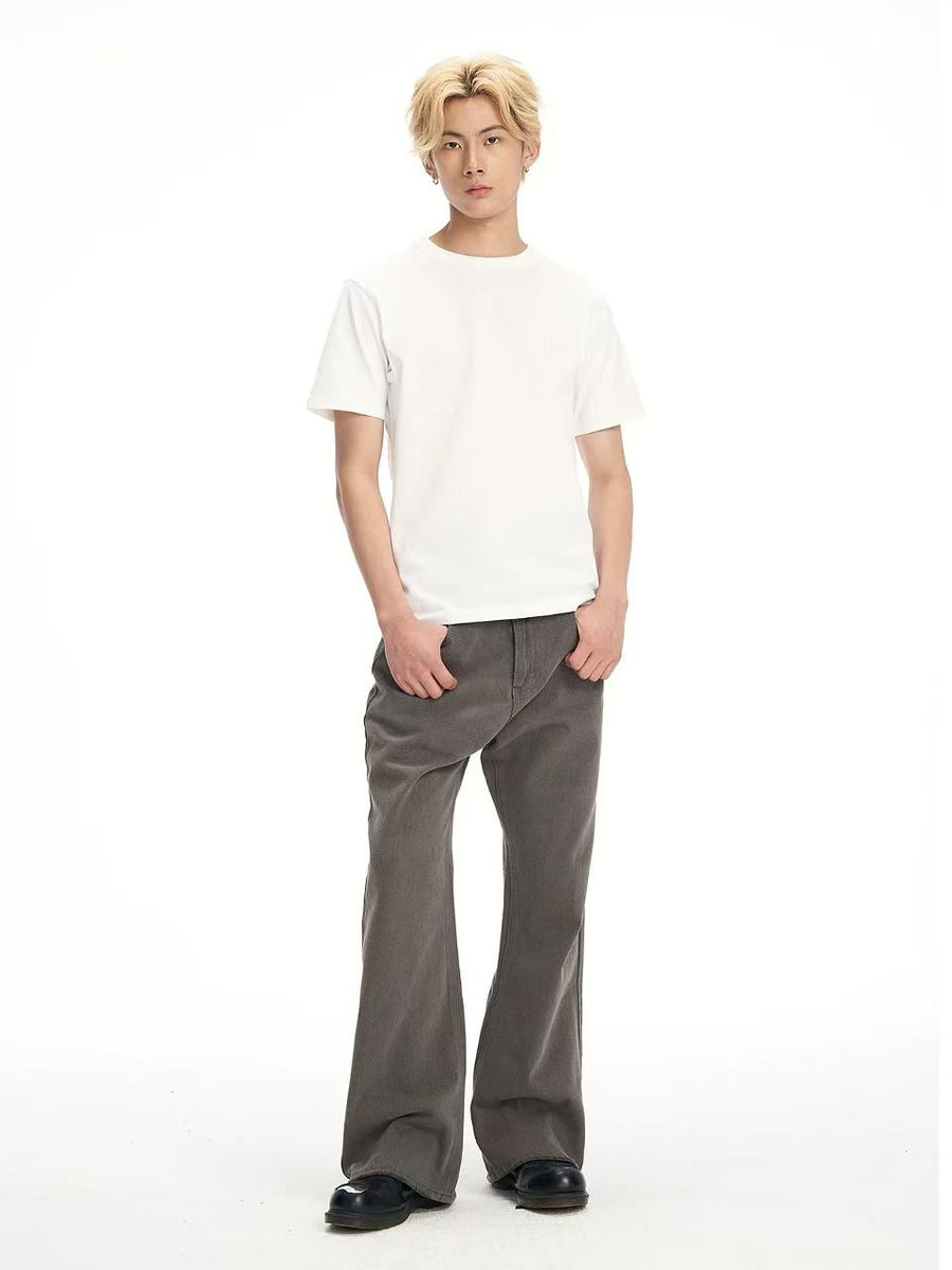 BIPOLAR Mild Retro Washed Distressed Cleanfir Straight Jeans