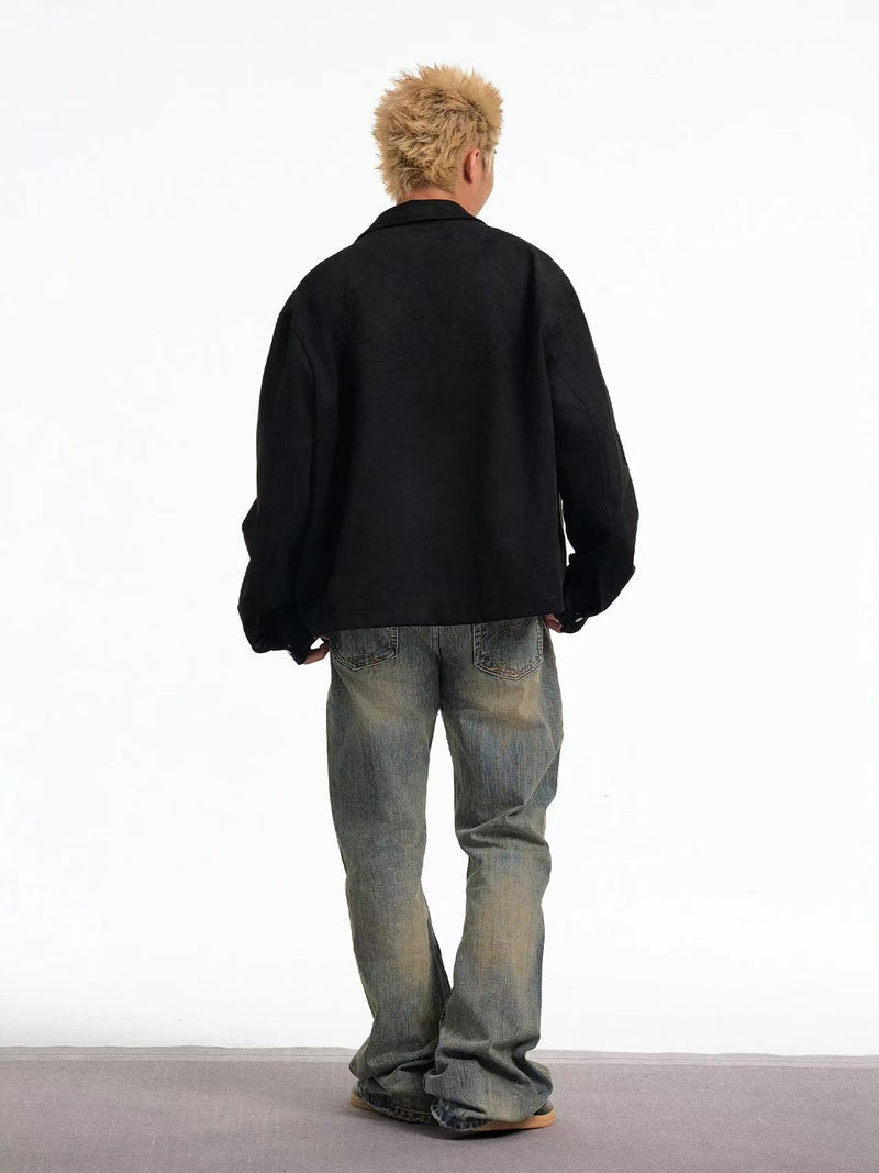 BIPOLAR Hyphenate Suede Multi-pocket Jacket