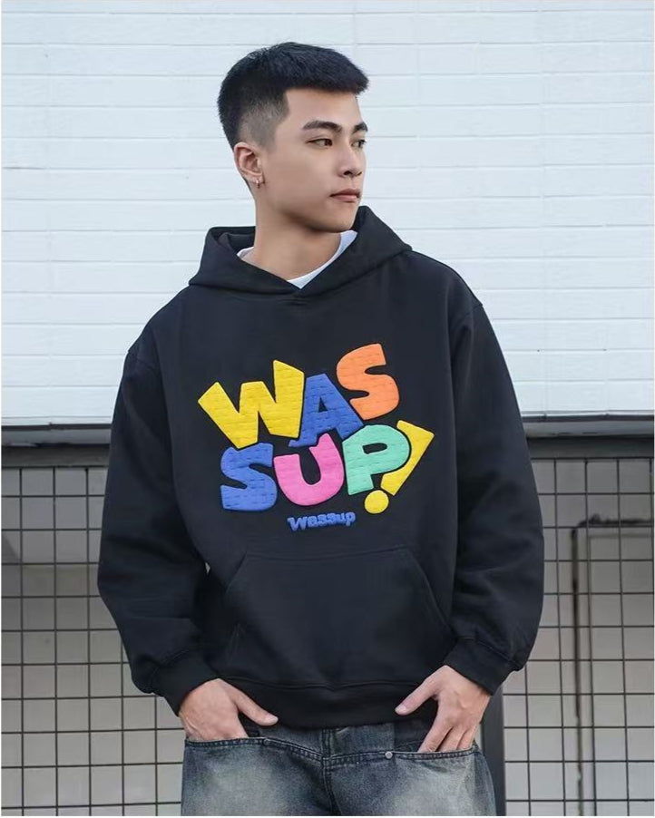 WASSUP Rainbow Printed Hoddie