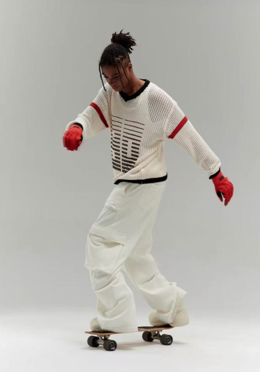 ATRY Retro V-neck Knitted Sweater