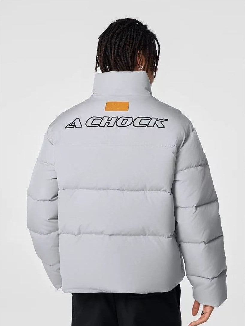 ACHOCK Waffle Logo Designed Velcro Warm Cotton Coat