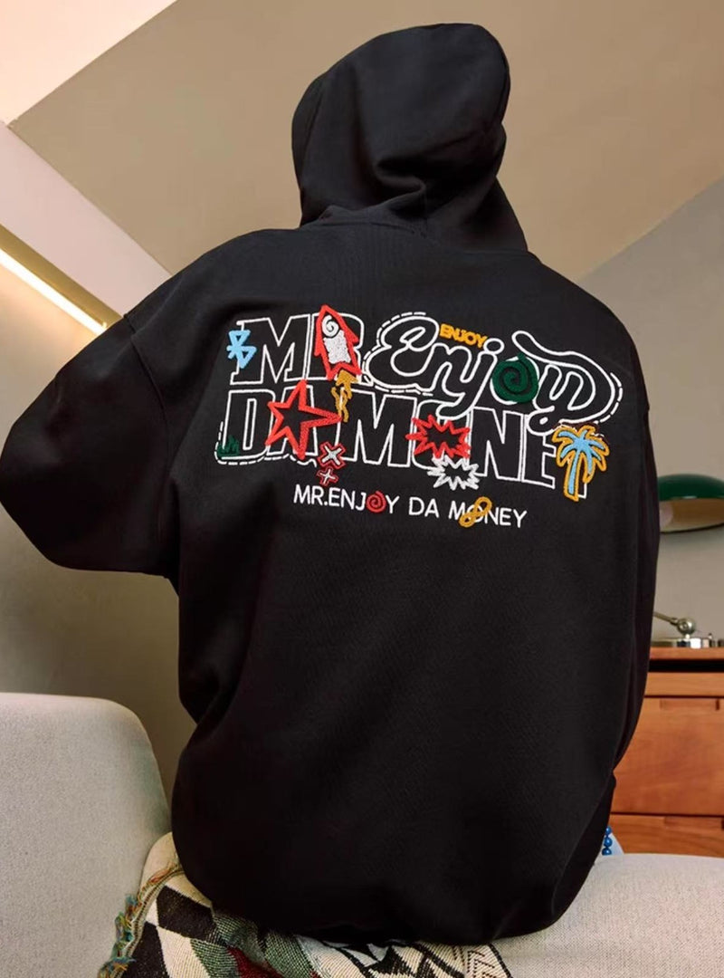 MEDM Big M Plush Wire Frame Padded Zipper Hoodie