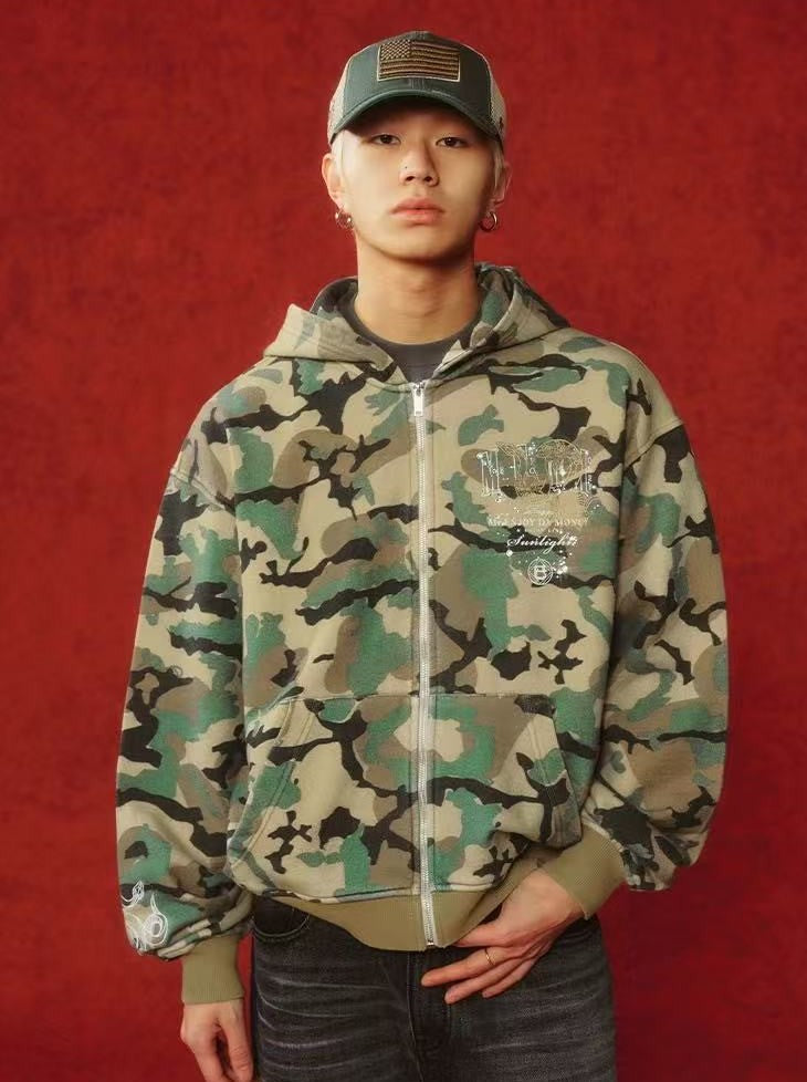 MEDM " Year of the Snake" Cardigan Hooded Sweatshirt