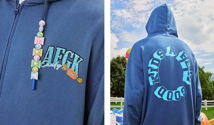 AFGK Candy Series Cardigan Hooded Sweatshirt