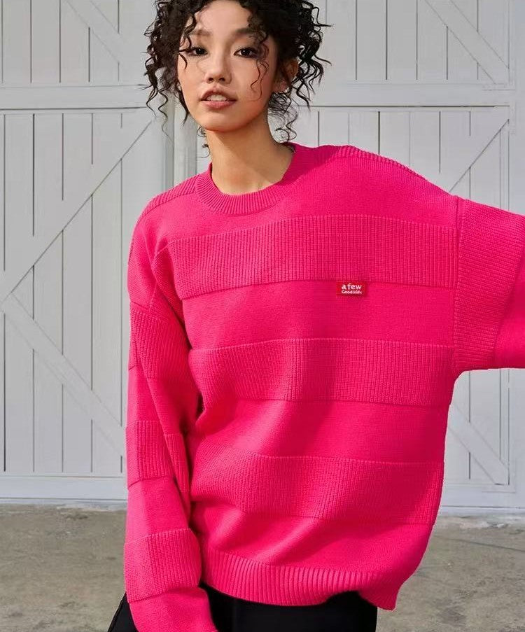 AFGK Striped Textured Sweater