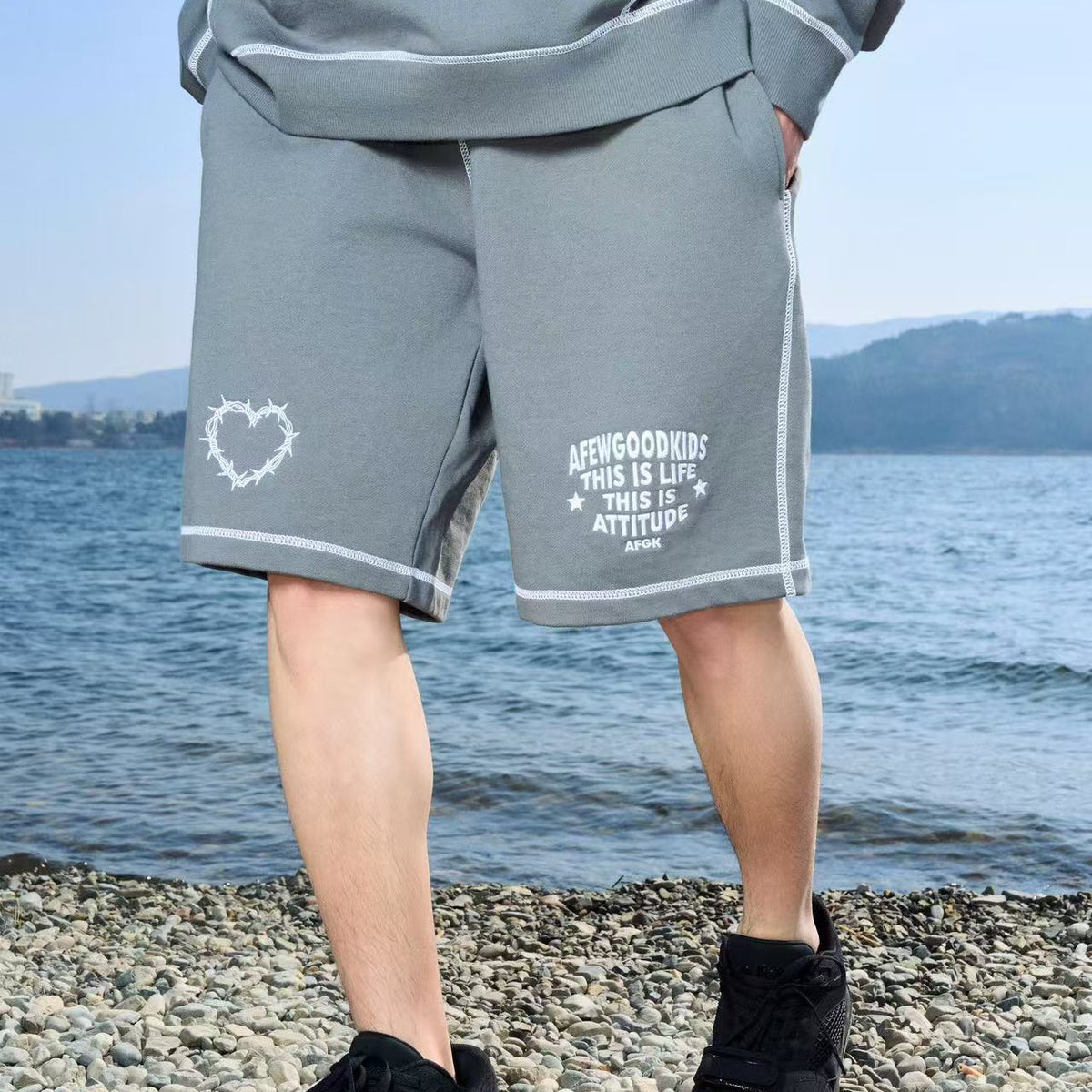 AFGK Hip Hop Terry Casual Shorts