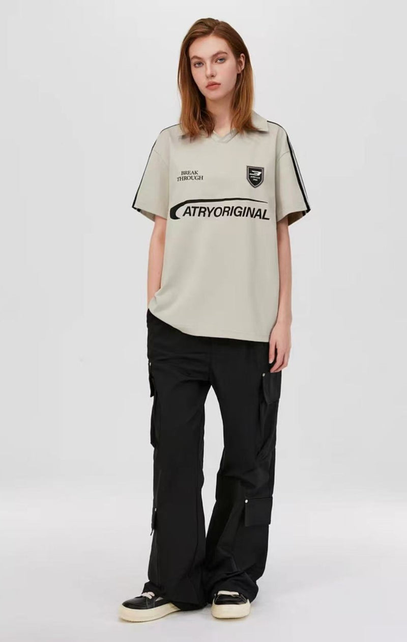 ATRY RIBBING RACING POLO SHORT SLEEVE T-SHIRT