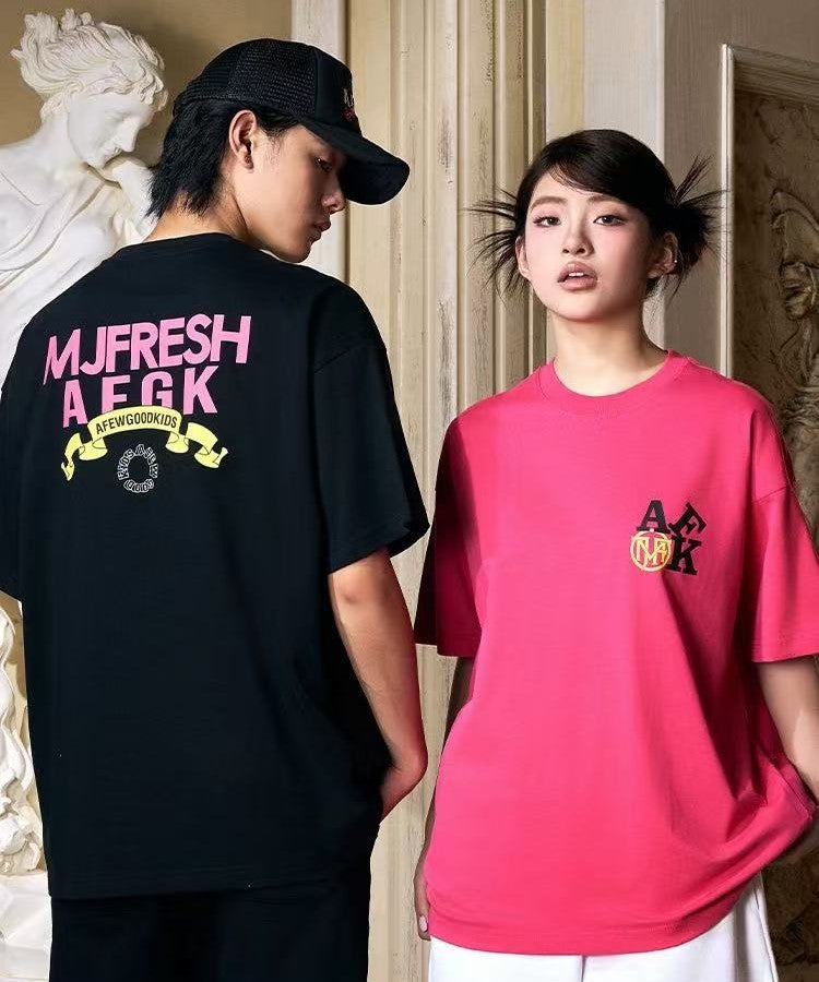 AFGKxMJFRESH Ribbon Printed Short-sleeved T-shirt