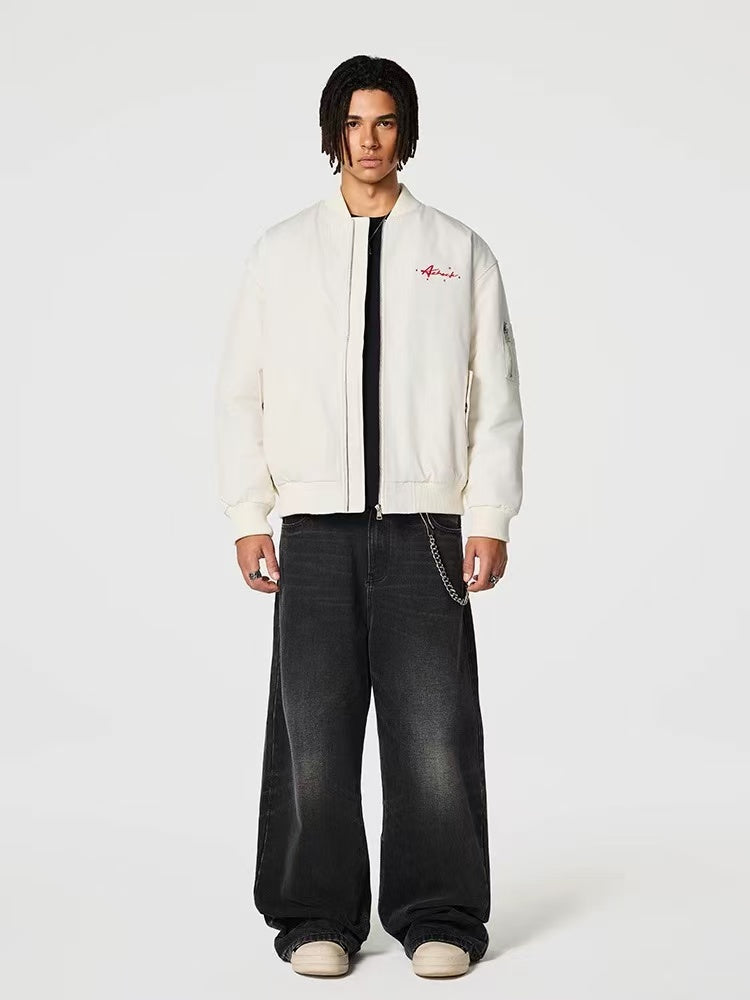ACHOCK Logo Embroidered Baseball Jacket