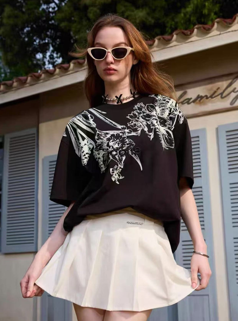 ICONSLAB Original Embroidered Floral T-shirt