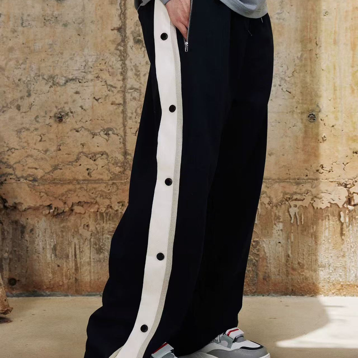 AFGK Basic Buttoned Basketball Casual Pants