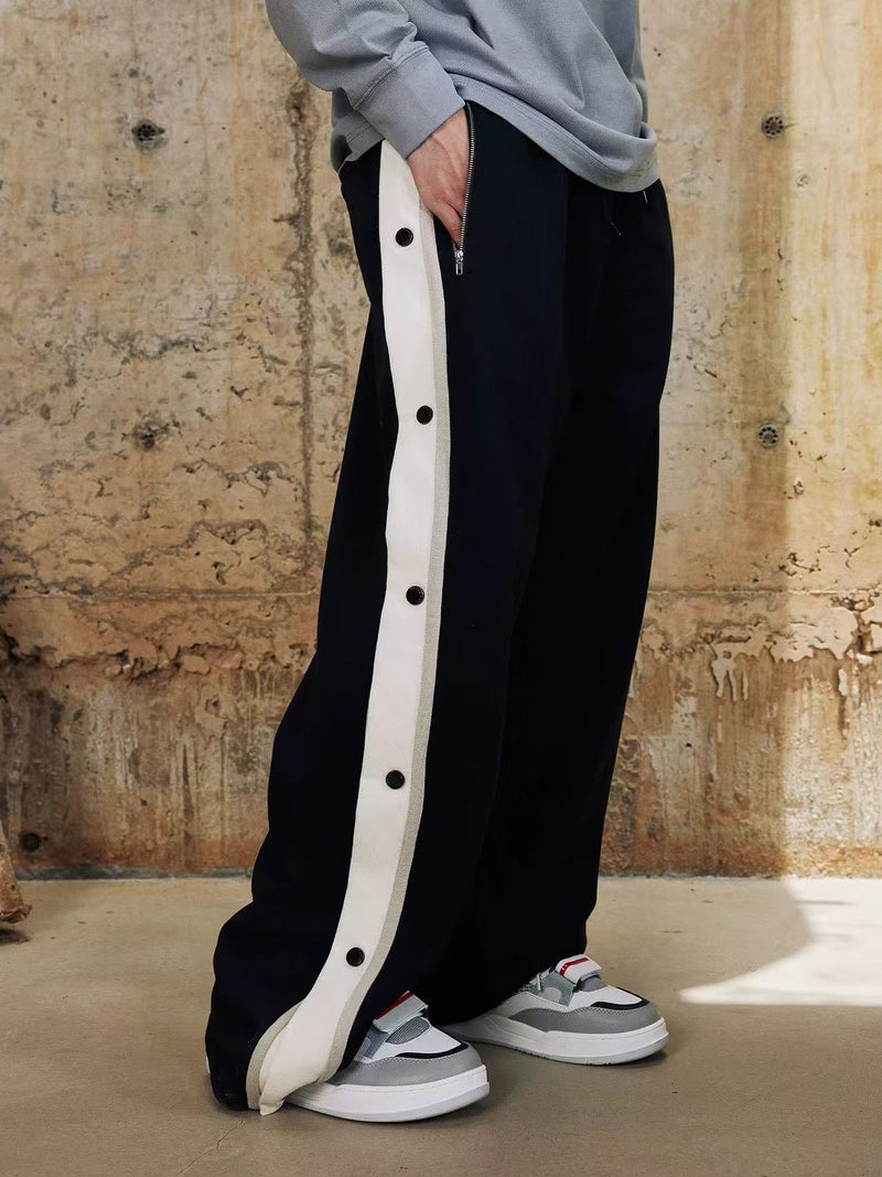 AFGK Basic Buttoned Basketball Casual Pants