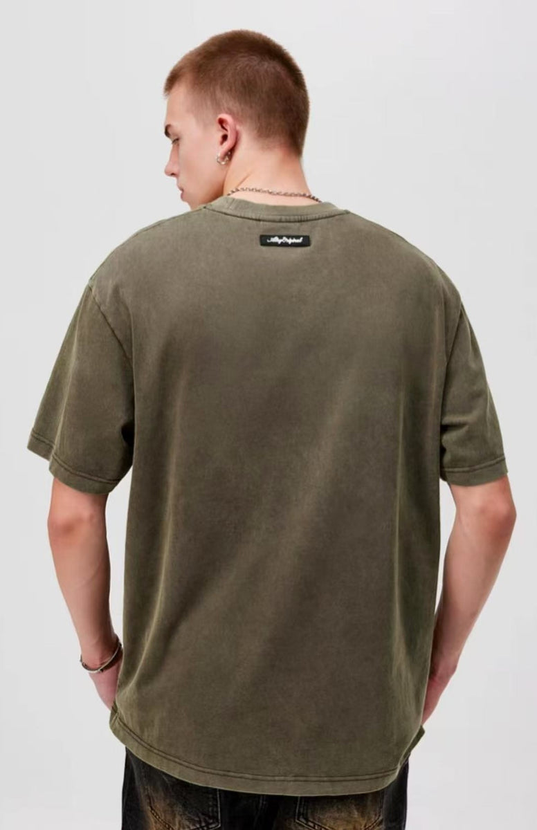 ATRY LOGO Washed Patch Embroidered T-shirt