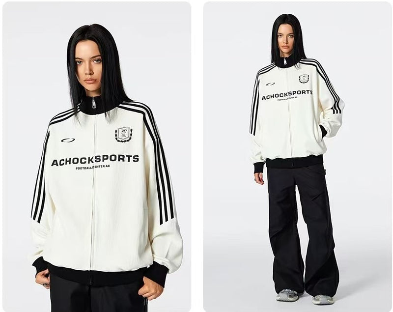 ACHOCK Color Matching Zipper Jackets